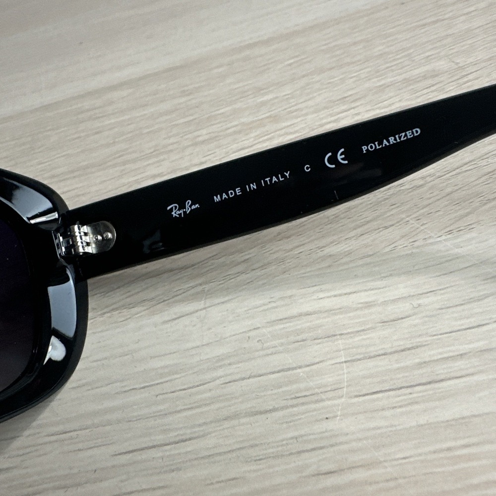 RB 4101 Jackie Ohh Polarized Sunglasses Black Frames / Black Lenses - Picture 4 of 6